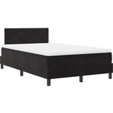 vidaXL Box Spring Postelja z Blazino Črna 120x200 cm Žamet | Shoptok.si