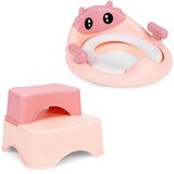 ECO TOYS sjedalo za toalet s ljestvicama i platformom za djecu – roza | shoptok.hr