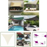  The Living Store Senčno jadro oksford tekstil trikotno 5x5x5 m krem - Senčno Jadro, (21742739) | Shoptok.si