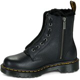 Dr. Martens Pol&amp;scaron;kornji 1460 ZIP WL BLACK MILLED NAPPA Črna Slike