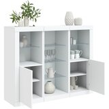  The Living Store Komoda z LED diodami 3 kosi bel inženirski les - Komoda, (21442474) Cene