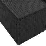  Vrtni kauč s jastukom Crna 184 x 62 x 69 cm poliratan | shoptok.hr