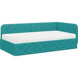  Kutni okvir kreveta Tirkizna 90 x 190 cm Baršun | shoptok.hr