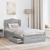  Krevetna konstrukcija Siva Sonoma 70 x 190 cm Konstruirano drvo | shoptok.hr