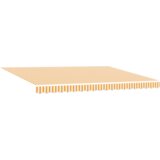 vidaXL Samodejna retraktibilna tenda oranžna in bela 450x300 cm | Shoptok.si