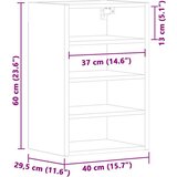 Viseći ormarić smeđi hrast 40x29 5x60 cm izrađeno drvo | shoptok.hr