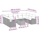  10-dijelni vrtni set sofa s jastučićima bež poli ratan akacija | shoptok.hr