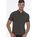 Dewberry T8571 ZIPPER MEN'S T-SHIRT-KHAKI | Shoptok.si