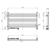  Električni sušač peškira sa termostatom AVANGARD 181W 50x90 cm crni levi | Eponuda.com