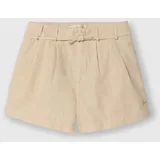 Guess Otroške kratke hlače z mešanico lana bež barva