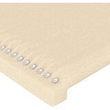  Posteljni okvir z vzglavjem krem 140x200 cm blago, (20903680) | Shoptok.si