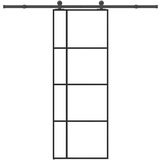 vidaXL Klizna vrata s priborom 76 x 205 cm od ESG stakla i aluminija | shoptok.hr