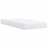  s oprugama i madracem bijeli 90 x 190 cm od umjetne kože | shoptok.hr