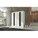 ADRK GARDEROBNA OMARA KAREN 200 CM (VEČ BARV)-Bela/Črna | Shoptok.si