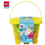 Deli KINETIČKI PESAK U KANTICI SA 6 MODLI 500g ŽUTI EY013-YL | ePonuda.com