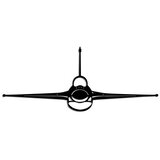 Wallity Zidna dekoracija Mlažnjak F-16, 60x25cm, Crna | Eponuda.ba