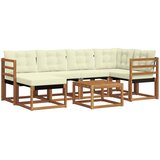  Set vanjskih sofa 7 kom. Prirodna i krem | shoptok.hr