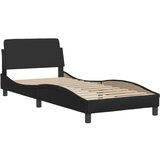  Postelja z vzmetnico črna 90x190 cm umetno usnje | Shoptok.si