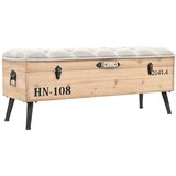 The Living Store Klop s prostorom za shranjevanje 110 cm trden les jelke - Klop S Prostorom Za Shranjevanje, (21485904) Cene