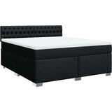 vidaXL Box spring postelja z vzmetnico črna 180x200 cm blago | Shoptok.si
