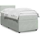 Box spring krevet s madracem svjetlosivi 80 x 200 cm baršunasti | shoptok.hr