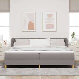vidaXL Boxspring - Krevet s oprugama i madracem krem 90x200 cm Sivo-smeđa | shoptok.hr