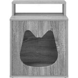 vidaXL Mačja hiša Siva Sonoma 42.5 x 40 x 52.5 cm Konstruiran les, (5000111148) | Shoptok.si