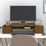  Stalak za monitor boja meda 70x27,5x15 cm od masivne borovine | shoptok.hr