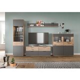 MID.YOU Dnevni Regal Mason, 4-Delno, Siva, Barva Hrasta | Shoptok.si