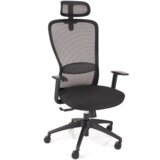 Ergoles Aeroflex BX pisarniški stol črne barve z vzglavnikom, (21063126) | Shoptok.si