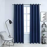  Zavjese za zamračivanje s prstenima 2 kom plave 140 x 175 cm | Shoptok.si