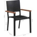  9-dijelni vrtni blagovaonski set od poliratana i bagremovog drveta | Eponuda.com