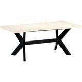 vidaXL Jedilna miza trden mangov les 180x90x75 cm bela Cene