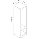 Hanah home Tamno sivi ormar M2001 2798 | ePonuda.com