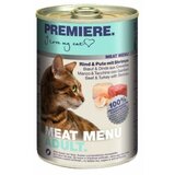 Premiere cat meat menu konzerva za mačke adult - govedina, ćuretina i škampi 400g cene