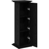 vidaXL Stojalo za prikaz s shranjevanjem Črn hrast 31x30x90 cm Inženirski les | Shoptok.si