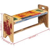  Klupa od masivnog obnovljenog drva 100 x 30 x 50 cm | shoptok.hr
