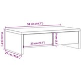  Stalak za monitor s ladicama boja hrasta 50 x 27 x 15 cm drveni | shoptok.hr