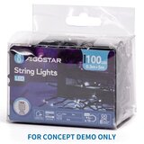 Aigostar LED spoljašnji božićni lanac 100xLED/8 funkcija 3xAA 5,3m IP44 ružičasta | Eponuda.com