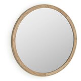 Kave Home Zidno ogledalo s okvirom od masivnog drveta ø 80 cm Alum – Cijene