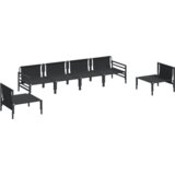 vidaXL Sjedeća garnitura za vrt 6 pcs Antracitno siva Čelik | shoptok.hr