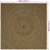  Tepisi za područja Crna 300 x 300 cm Juta | shoptok.hr