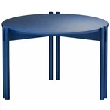 Karup Design Plavi okrugao stolić za kavu od masivnog bora ø 60 cm Sticks –