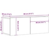 TV ormarić boja hrasta sonome 80 x 30 x 30 cm konstruirano drvo | shoptok.hr