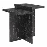 CosmoLiving by Cosmopolitan Crni stolić za kavu u mramornom dekoru 56x56 cm Brielle – | shoptok.hr