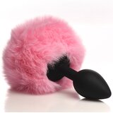 Tailz Fluffy Bunny Tail Silicone Plug Pink Cene