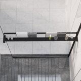 The Living Store Stenska polica za tuš kabino črna 100 cm aluminij - Polica Za Prho, (21486481) | Shoptok.si