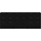  Kreveta 3 pcs Crni hrast 181 x 30 x 70 cm Konstruirano drvo | shoptok.hr