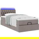 vidaXL Otomanski posteljni okvir z vzmetnico taupe 90x190 cm blago, (21609037) | Shoptok.si