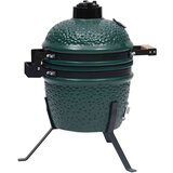 V 2-u-1 roštilj s pušnicom Kamado keramički 56 cm zeleni | shoptok.hr